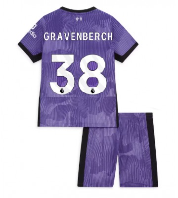 Liverpool Ryan Gravenberch #38 Replika Babytøj Tredje sæt Børn 2023-24 Kortærmet (+ Korte bukser)